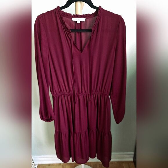 💥2 For $25💥 Bundle Corresponding Items For Deal!!! Cleo - Burgundy Dress - Picture 1 of 5
